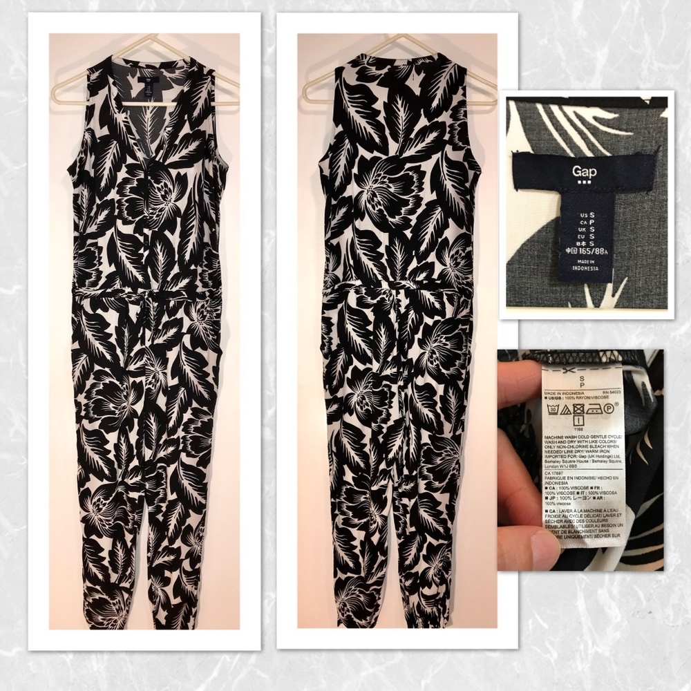 Gap Sleeveless jumpsuit Hawaiian print
